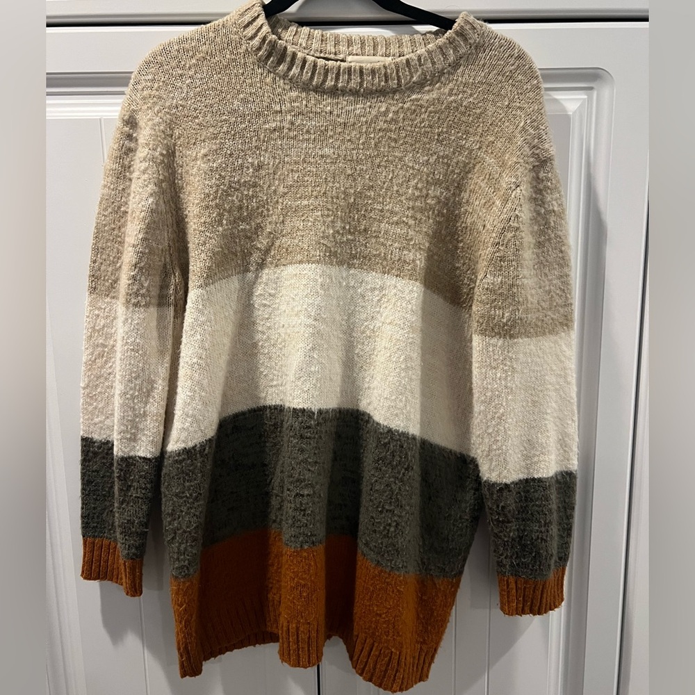 Universal Thread Women's Colorblock Sweater - Cream, Gray, Brown, Tan